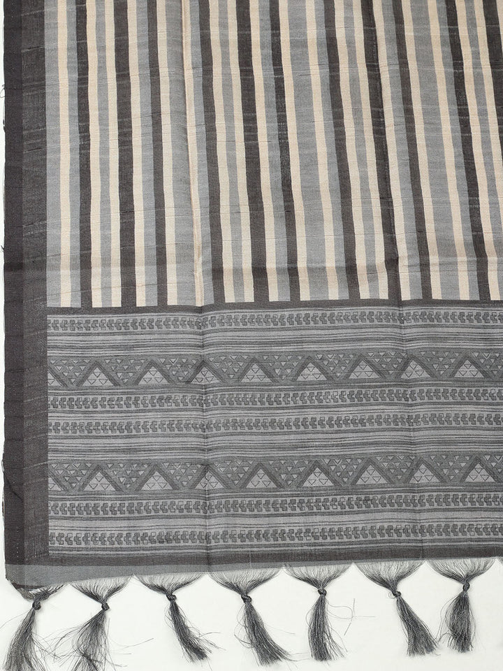 Embroidered Chanderi Unstitched Suit With Pant &amp; Dupatta