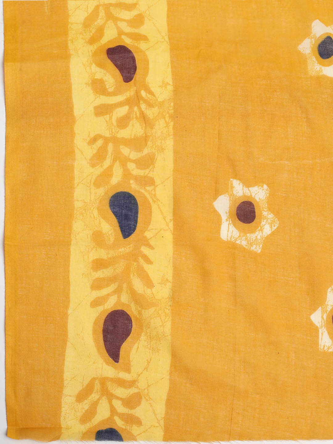 Printed Cotton Blend Unstitched Suit With Dupatta