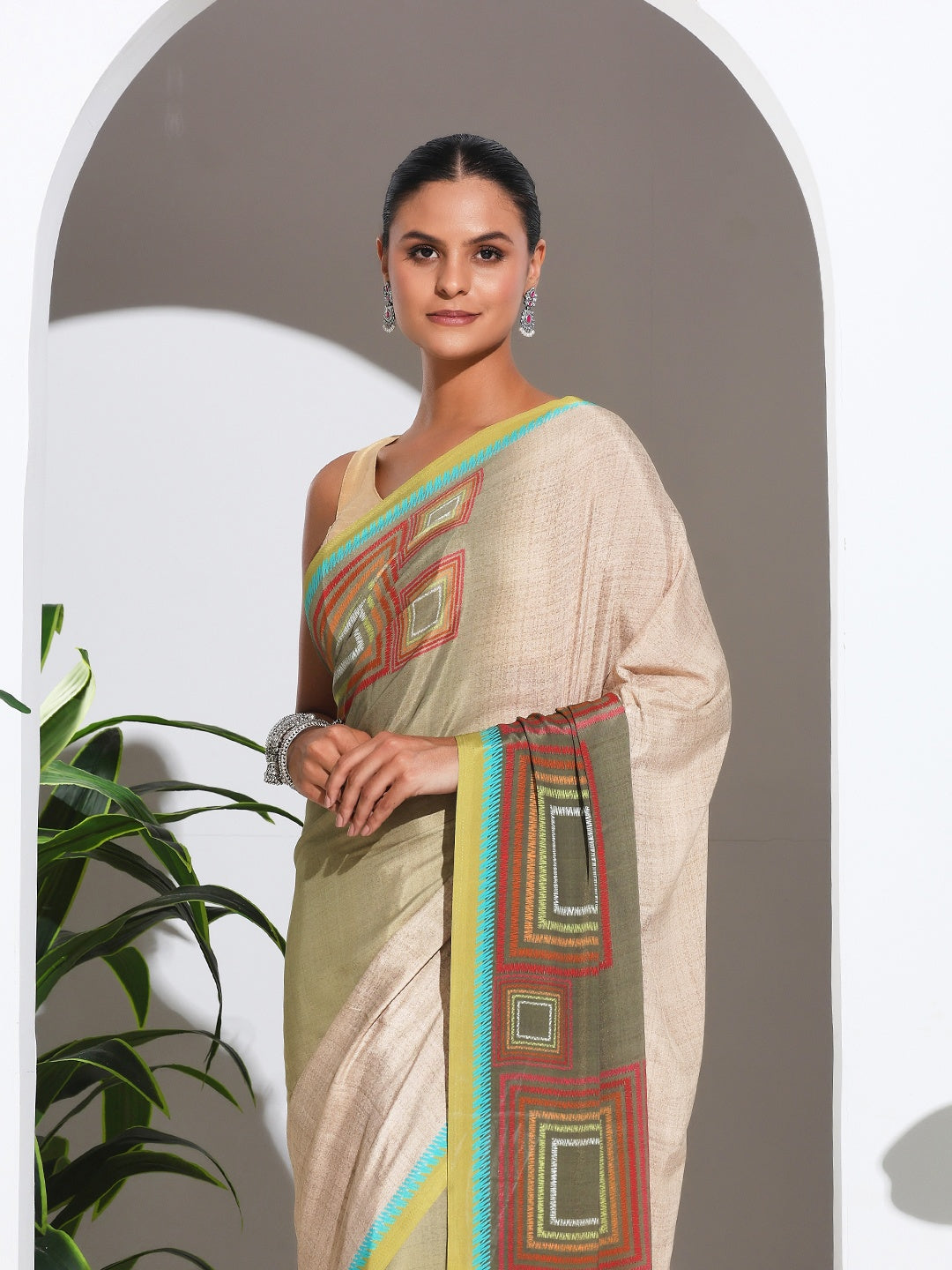 Digital Printed Crepe Saree