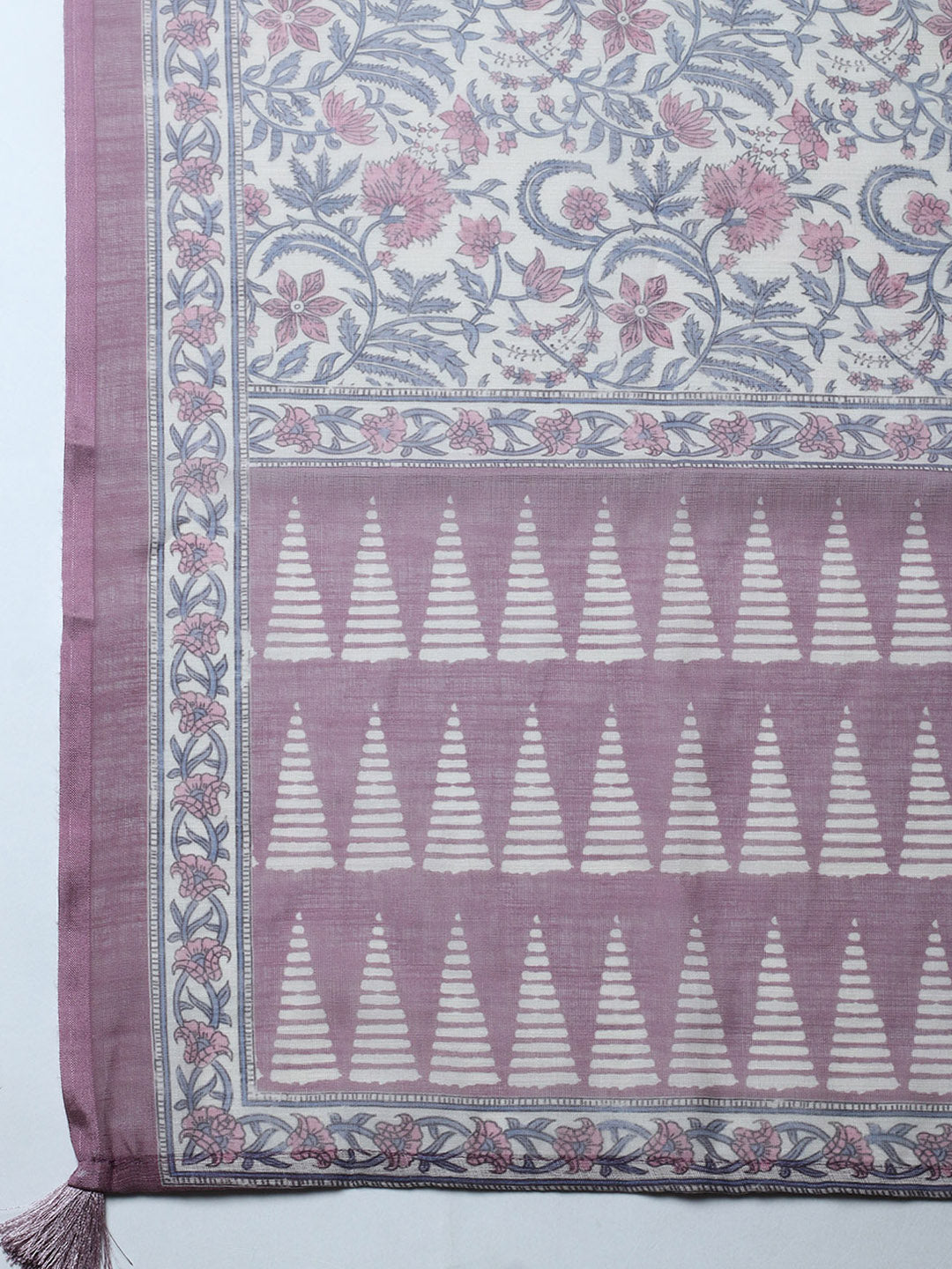 Embroidered Cotton Blend Unstitched Suit With Pant &amp; Dupatta