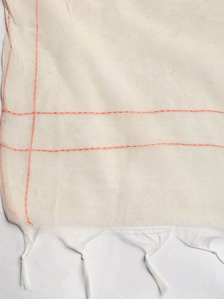 Embroidered Cotton Blend Unstitched Suit With Dupatta