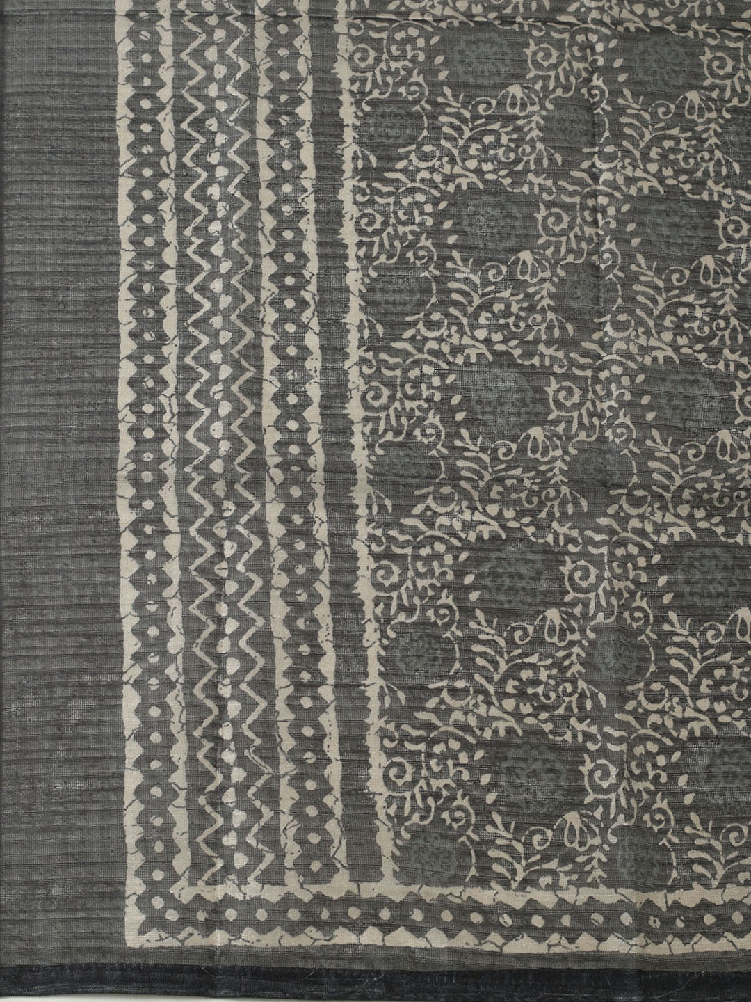 Printed Chanderi Unstitched Suit With Pant &amp; Dupatta