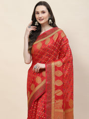 Stone Booti Cotton Woven Saree