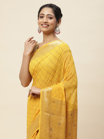 Stone Booti Woven Chiffon Saree