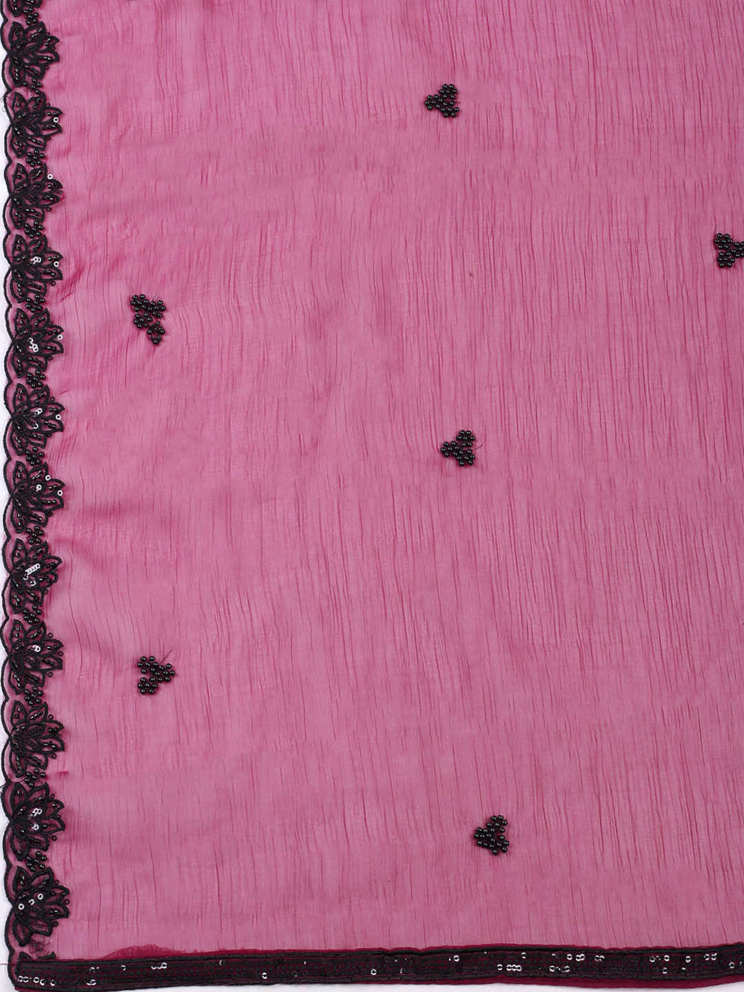 Embroidered Organza Unstitched Suit With Pant &amp; Dupatta