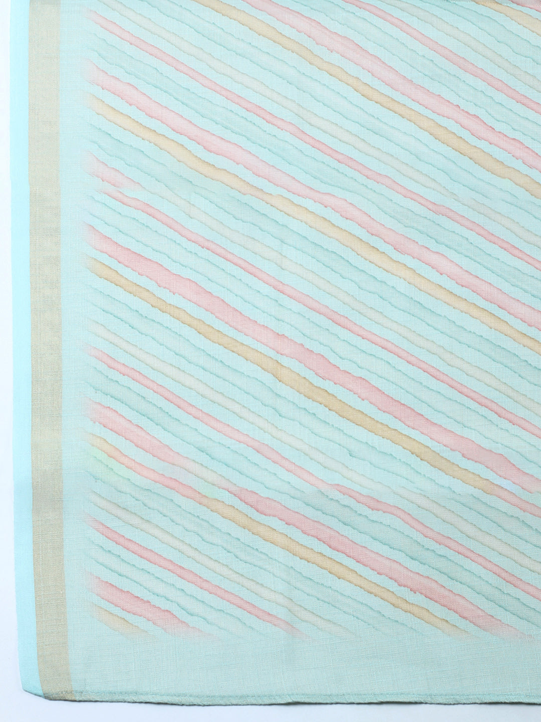 Printed Linen Blend Unstitched Suit With Pant &amp; Dupatta