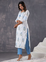 Printed Cotton Kurti With Pants