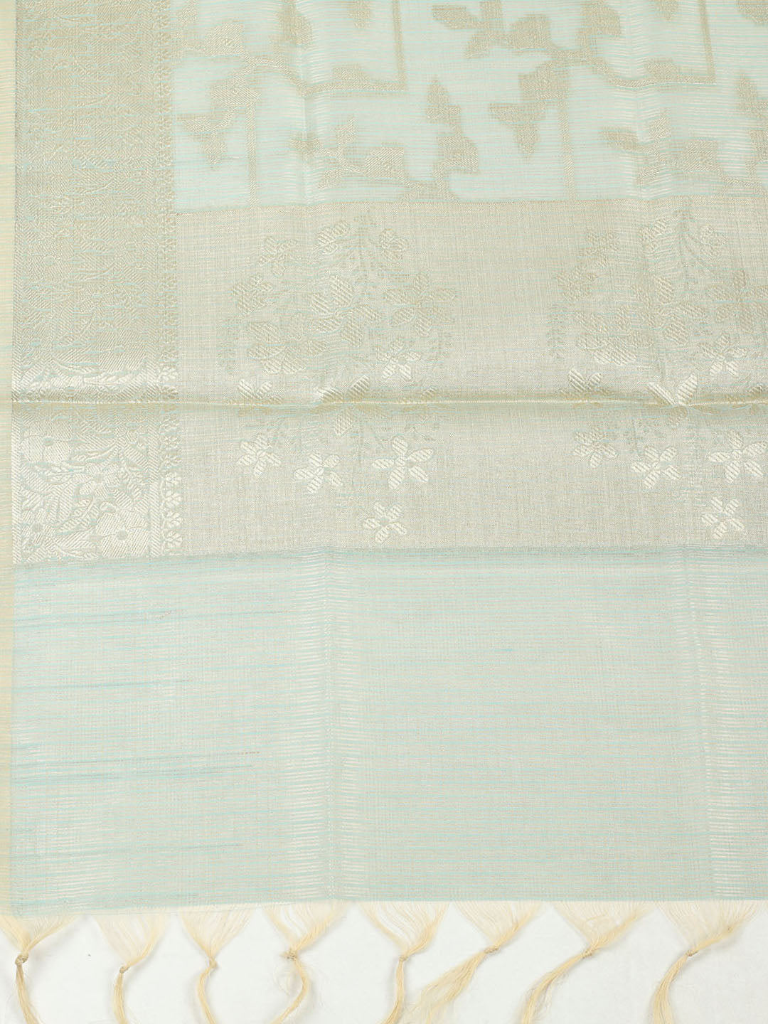 Embroidered Tissue Unstitched Suit With Pant &amp; Dupatta