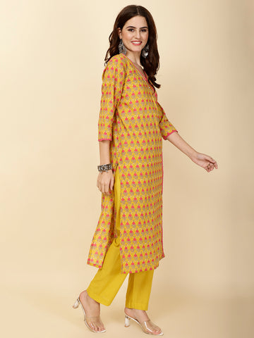 Printed Cotton Kurta Set