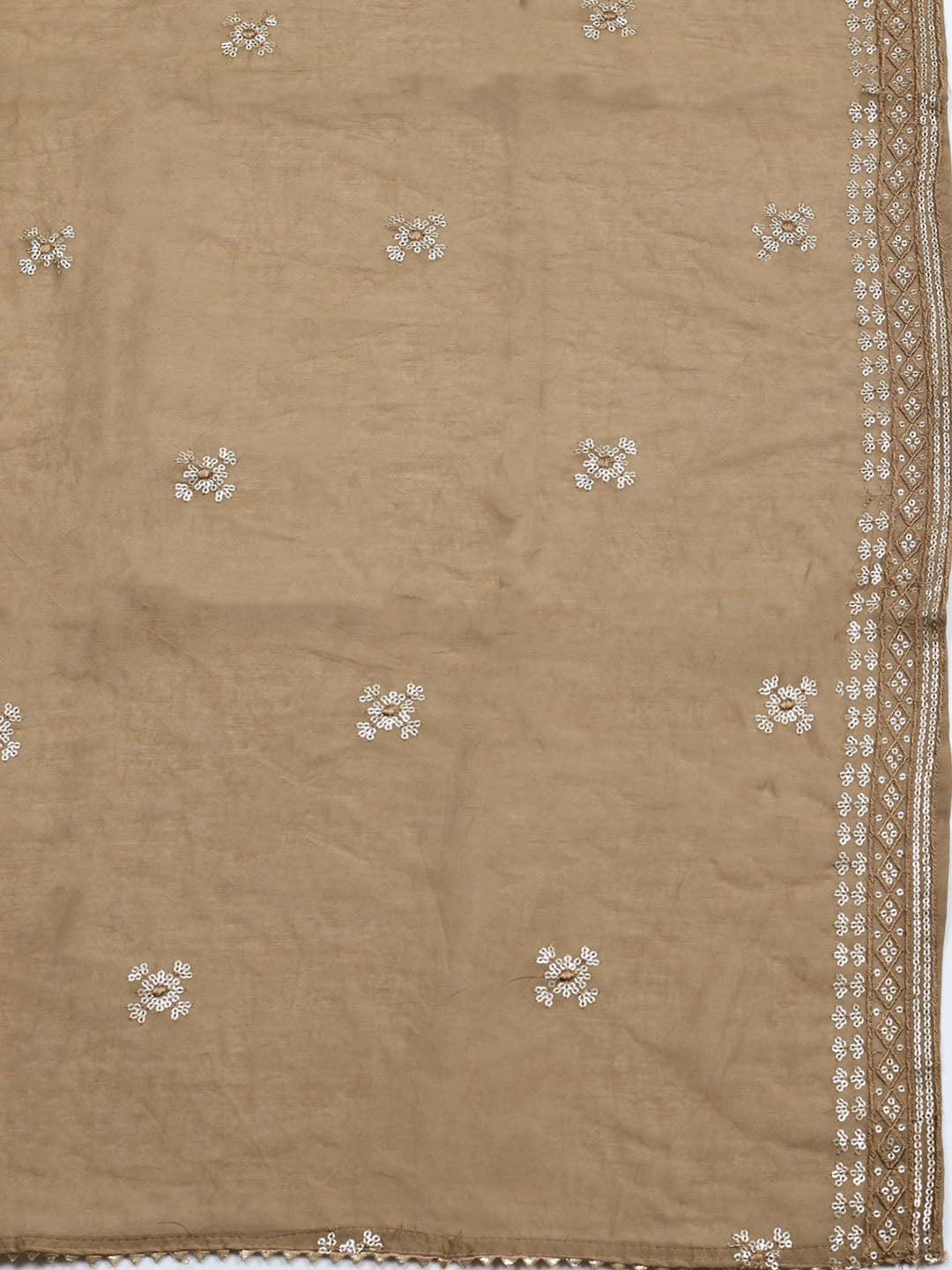 Embroidered Cotton Unstitched Suit With Pant &amp; Dupatta