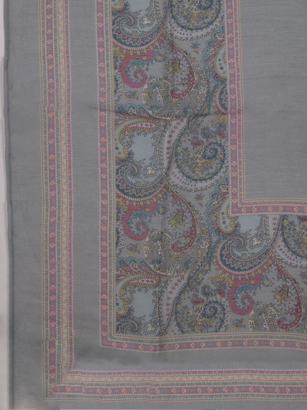 Printed Cotton Blend Unstitched Suit With Dupatta