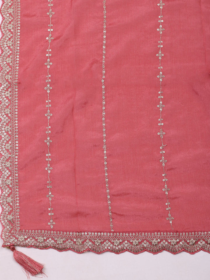 Woven Design Cotton Blend Unstitched Suit With Dupatta