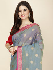 Zari Jaal Woven Cotton Saree