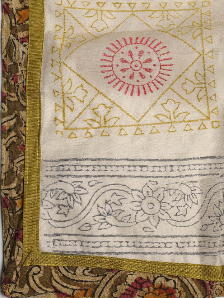 Neck Embroidered Cotton Blend Unstitched Suit With Dupatta