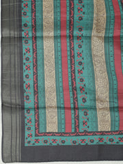 Embroidered Chanderi Unstitched Suit With Pant & Dupatta