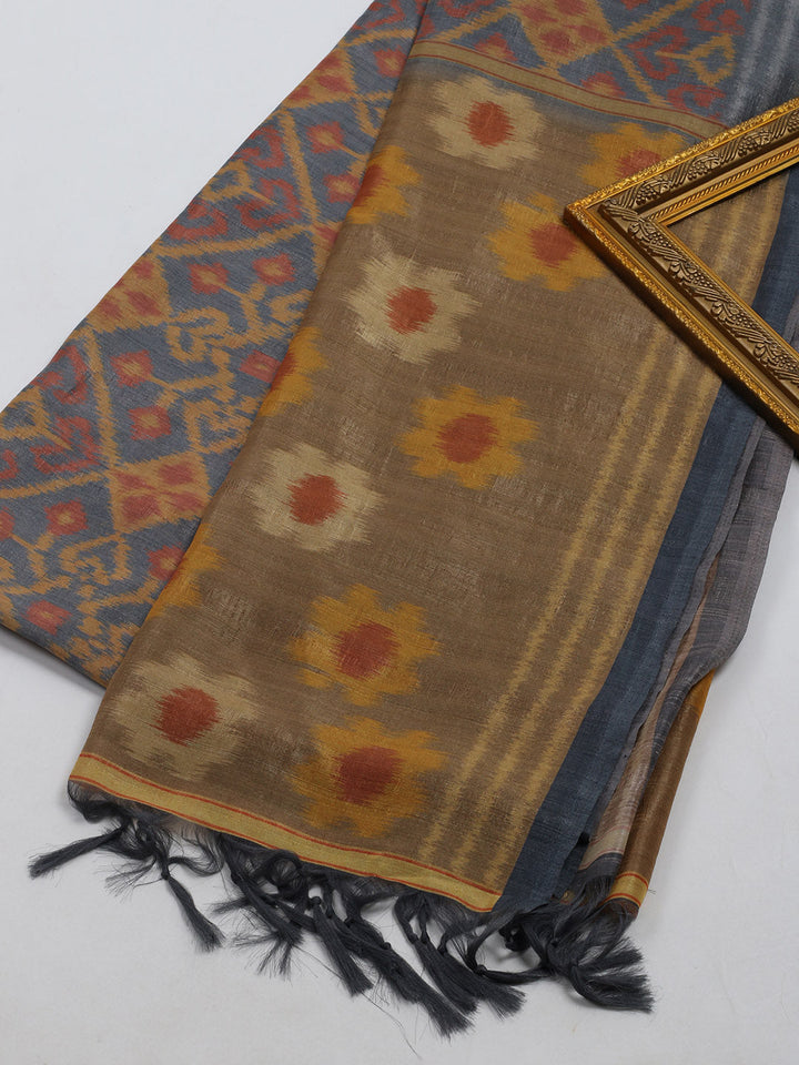 Printed Tussar Saree