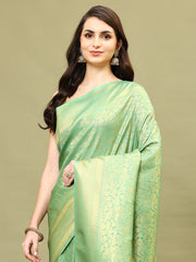 Zari Jaal Woven Handloom Saree