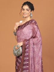 Digital Printed Tussar Woven Saree