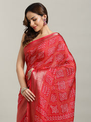 Bandhani Printed Dola Cotton Saree