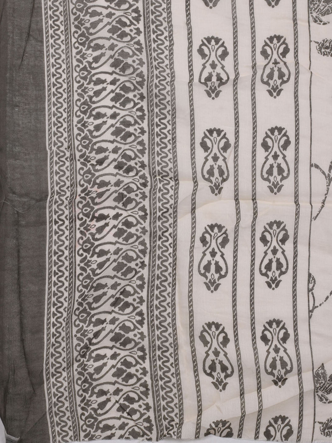 Printed Cotton Blend Unstitched Suit With Dupatta