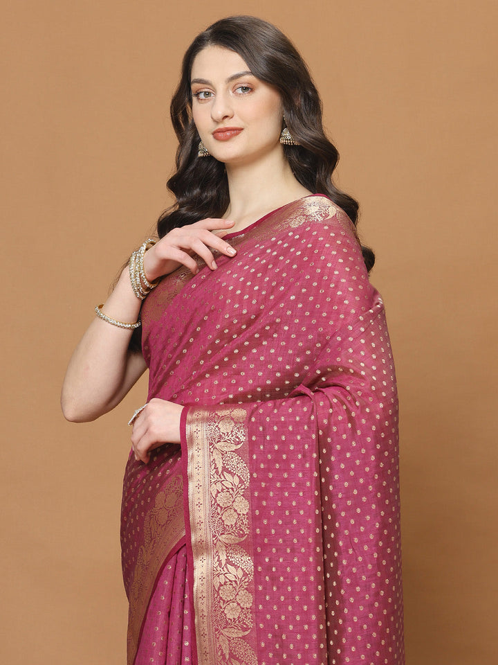 Zari Border Art Silk Woven Saree