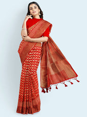 Zari Jaal Art Silk Woven Saree