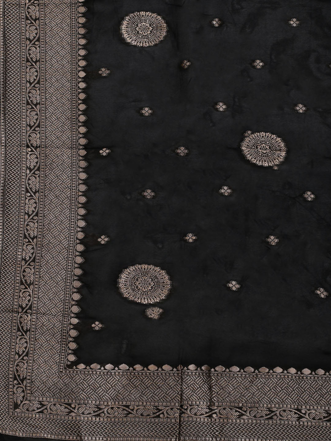 Woven Chanderi Unstitched Suit With Dupatta