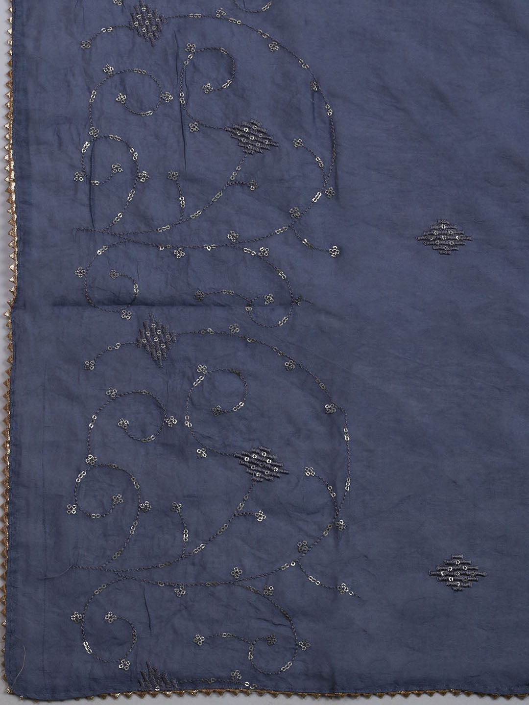 Printed Cotton Blend Unstitched Suit With Dupatta