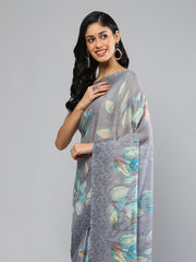 Digital Printed Georgette Saree
