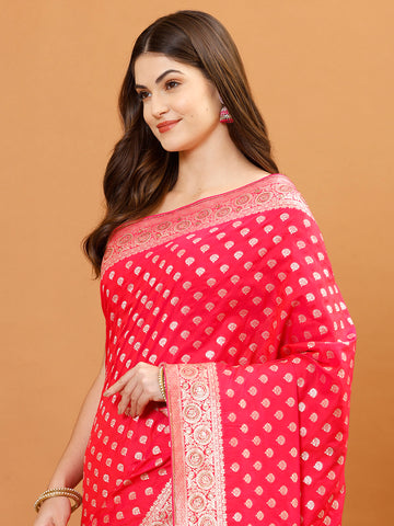 Zari Border Banarasi Woven Saree