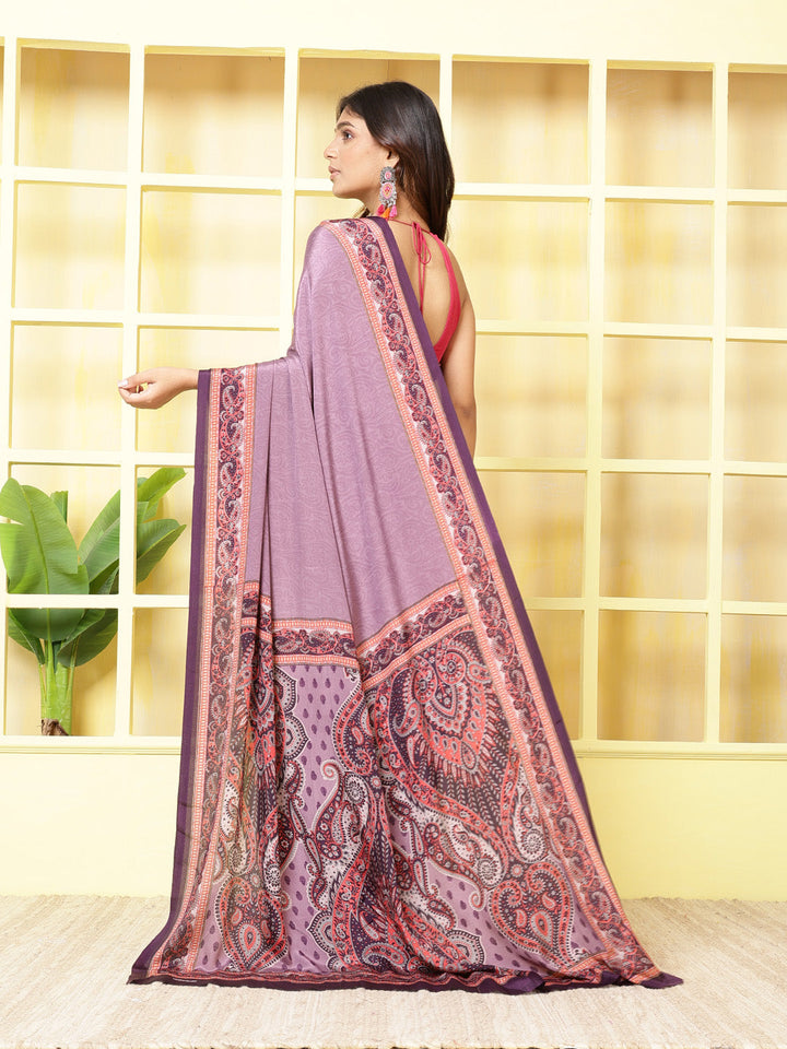 Digital Printed Crepe Saree