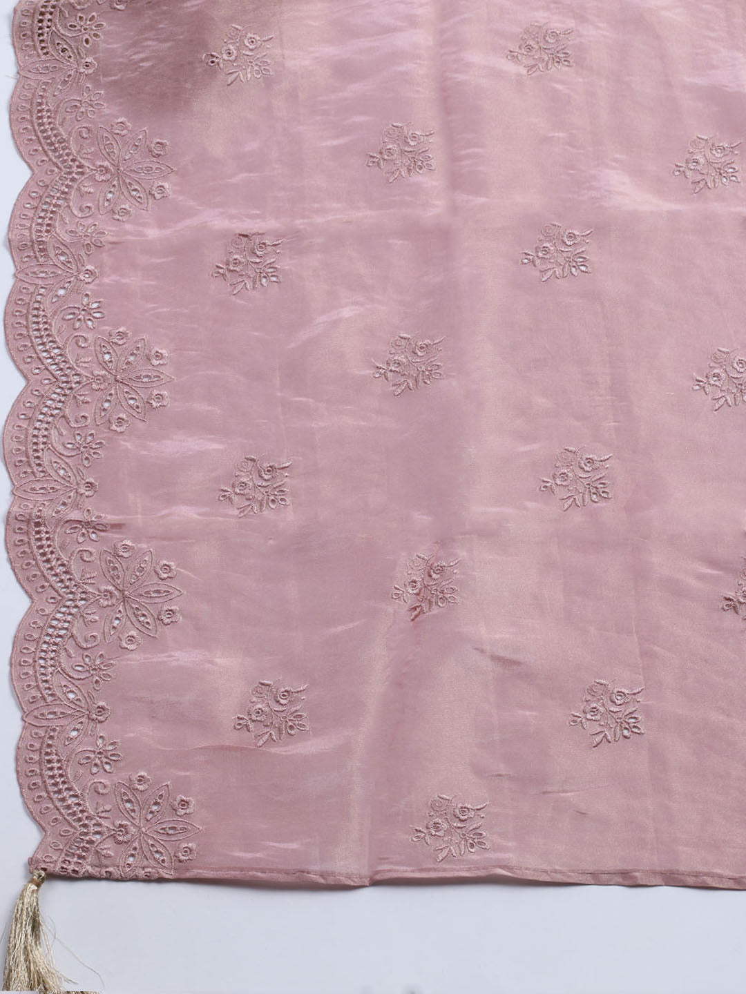 Banarasi Tissue Unstitched Suit With Dupatta