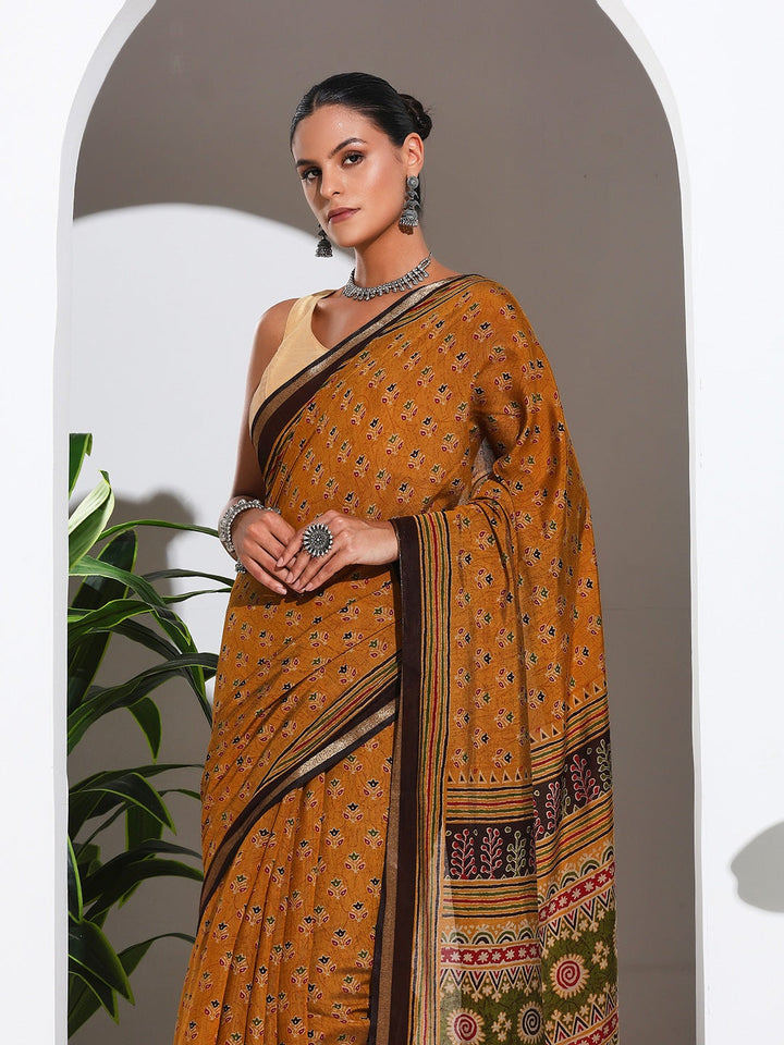 Digital Printed Art Silk Saree