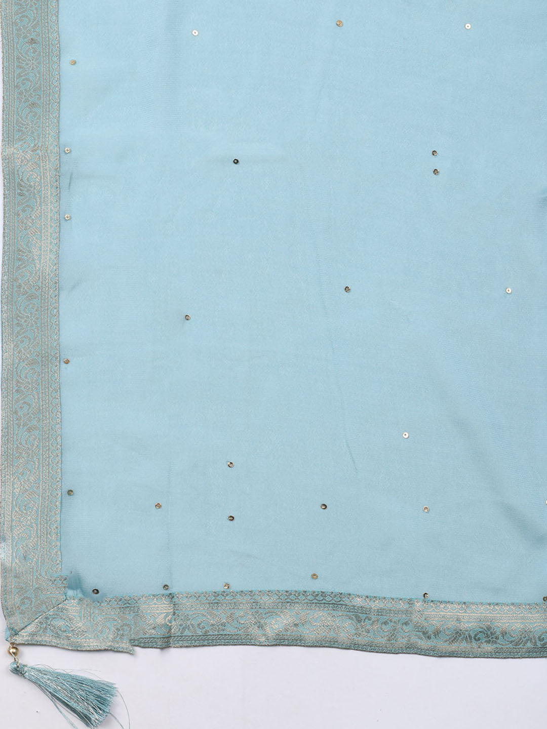 Brocade Chanderi Unstitched Suit With Dupatta