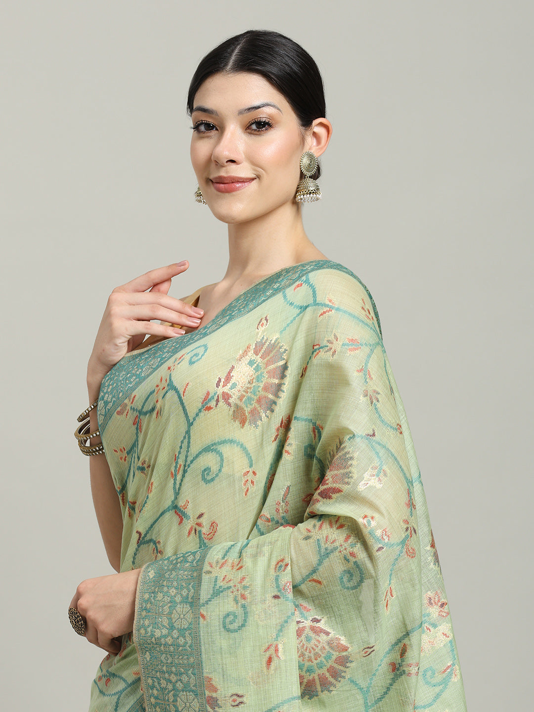 Zari Jaal Art Silk Woven Saree