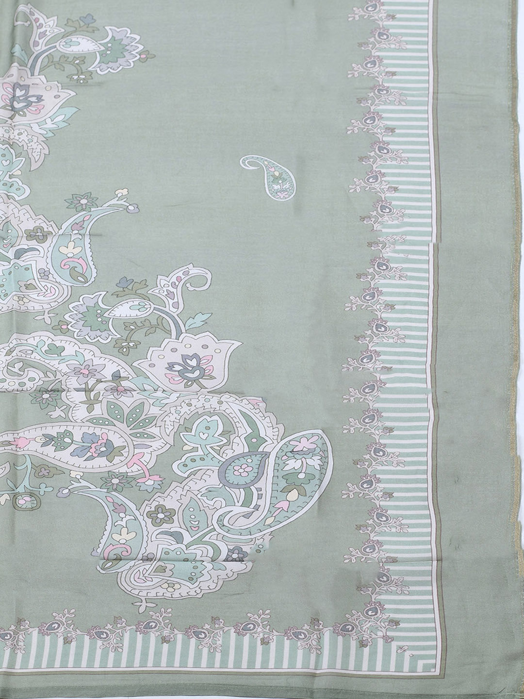 Embroidered Muslin Unstitched Suit With Pant &amp; Dupatta