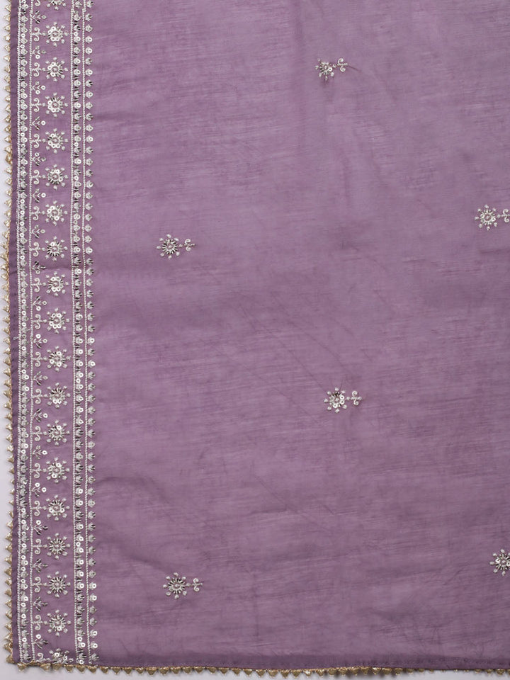Embroidered Muslin Unstitched Kurta With Pant &amp; Dupatta