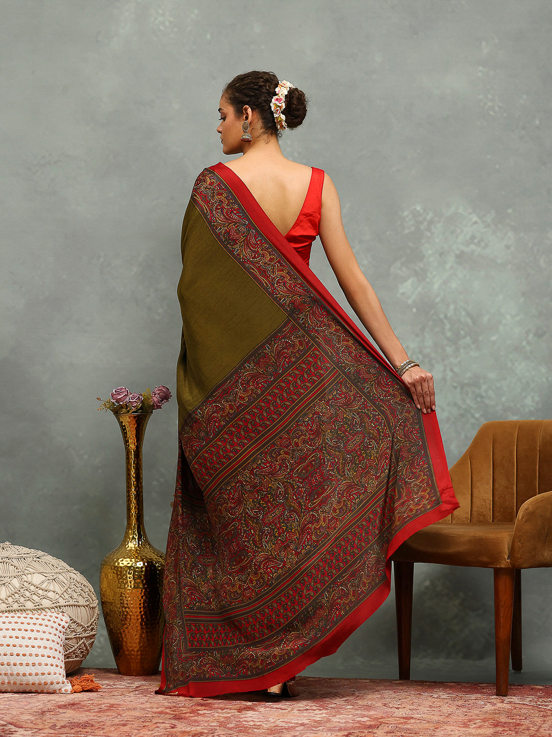 Digital Printed Crepe Saree
