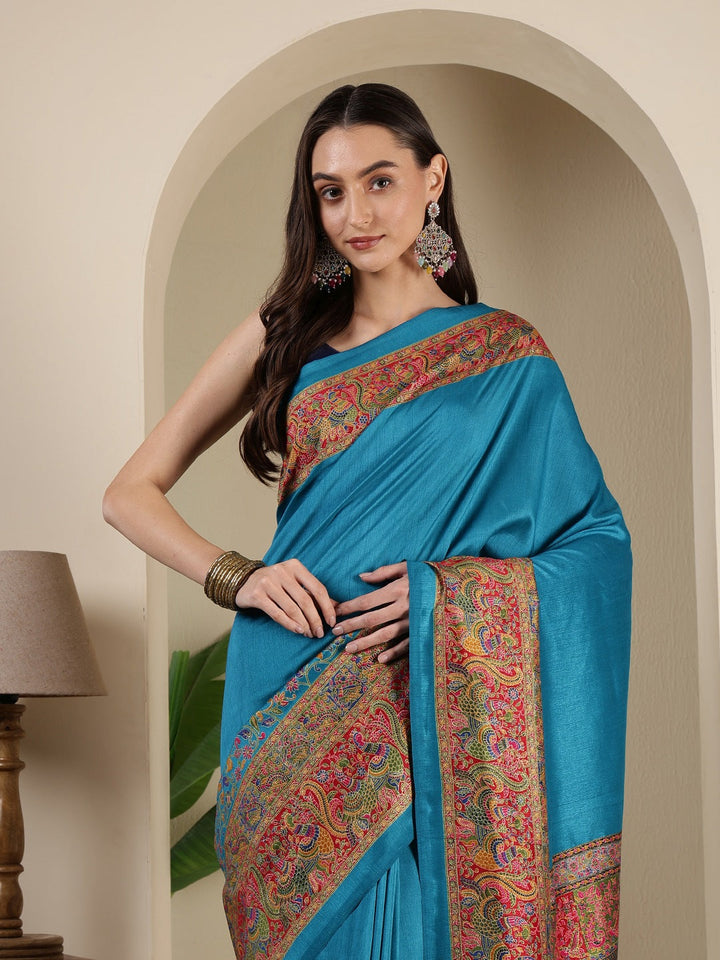 Digital Printed Art Silk Saree