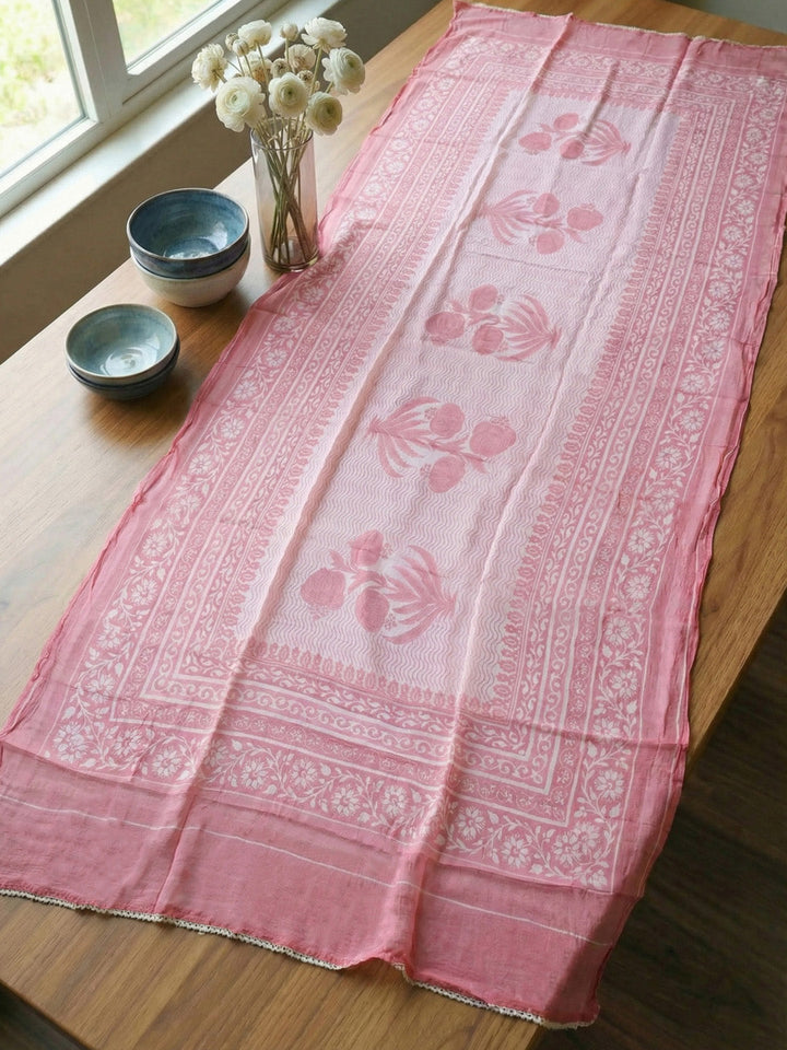 Embroidered Cotton Blend Unstitched Suit With Pant &amp; Dupatta