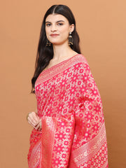 Zari Jaal Embroidery Banarasi Saree