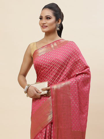 Zari Booti Woven Handloom Saree