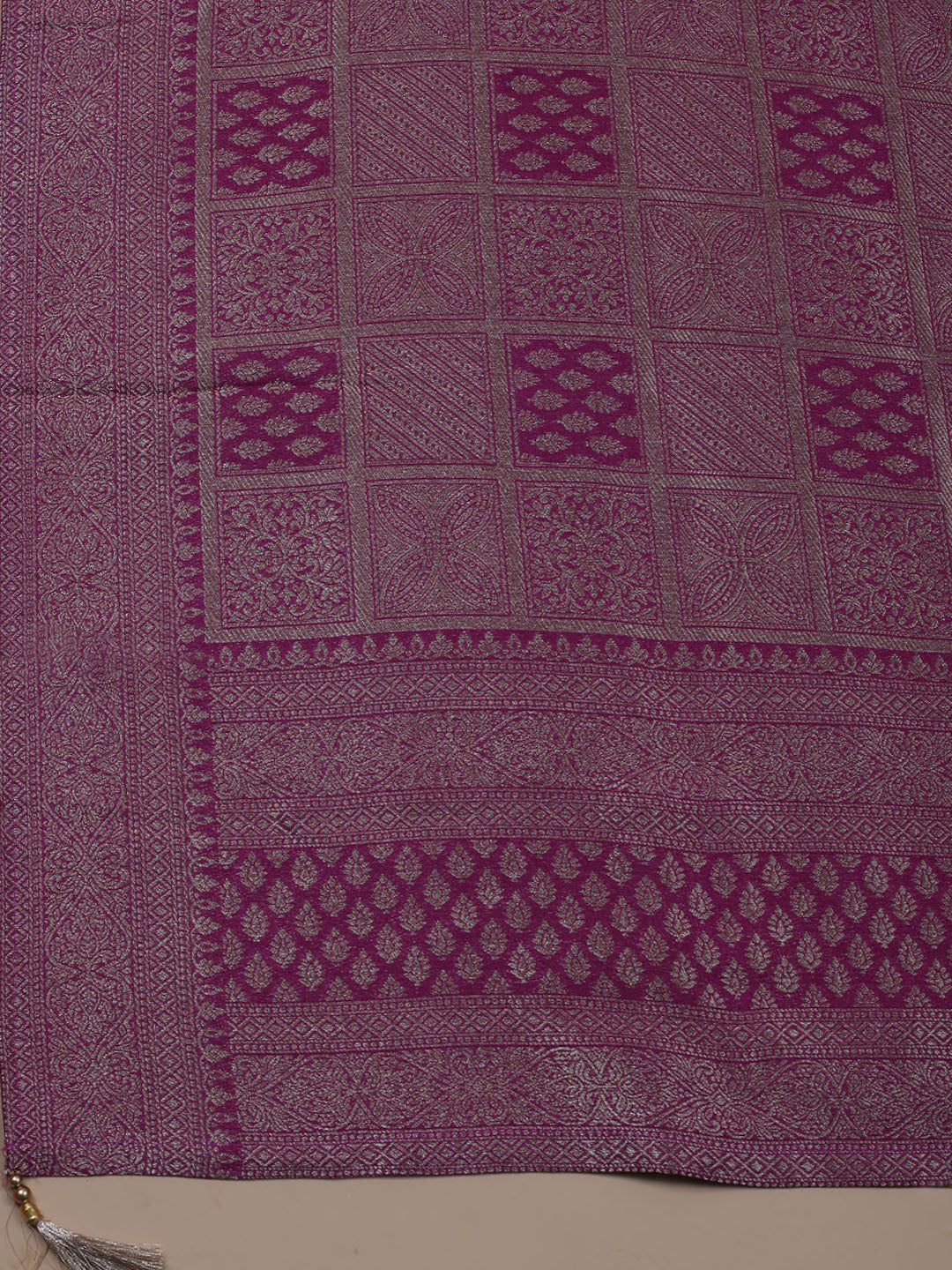 Kanjeevaram Chanderi Unstitched Suit With Dupatta