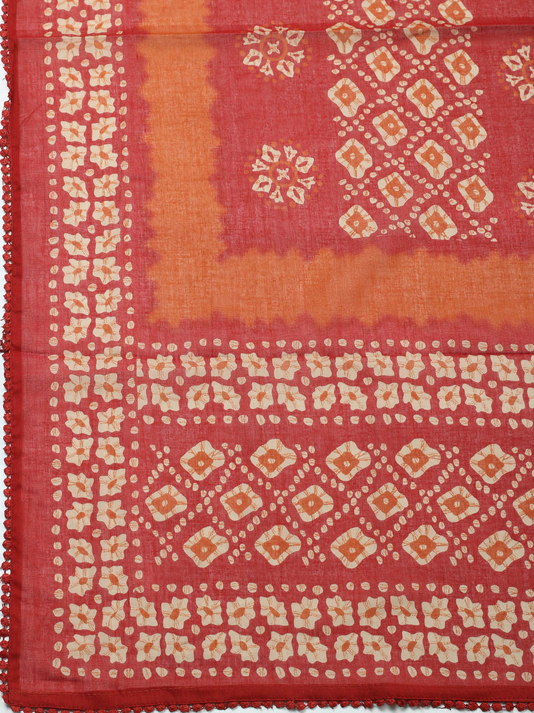 Embroidered Cotton Blend Unstitched Suit With Pant Dupatta