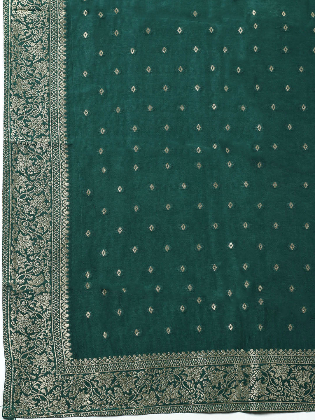 Woven Design Chanderi Unstitched Suit With Pant &amp; Dupatta