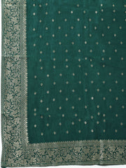 Woven Design Chanderi Unstitched Suit With Pant & Dupatta