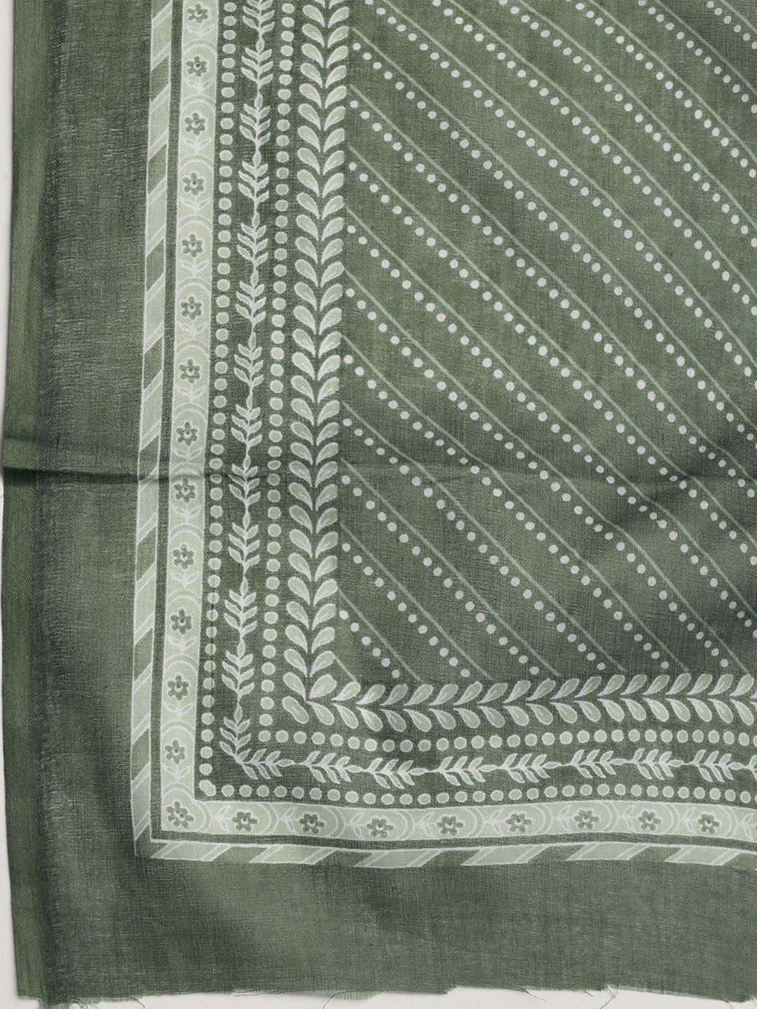 Printed Cotton Blend Unstitched Suit With Dupatta
