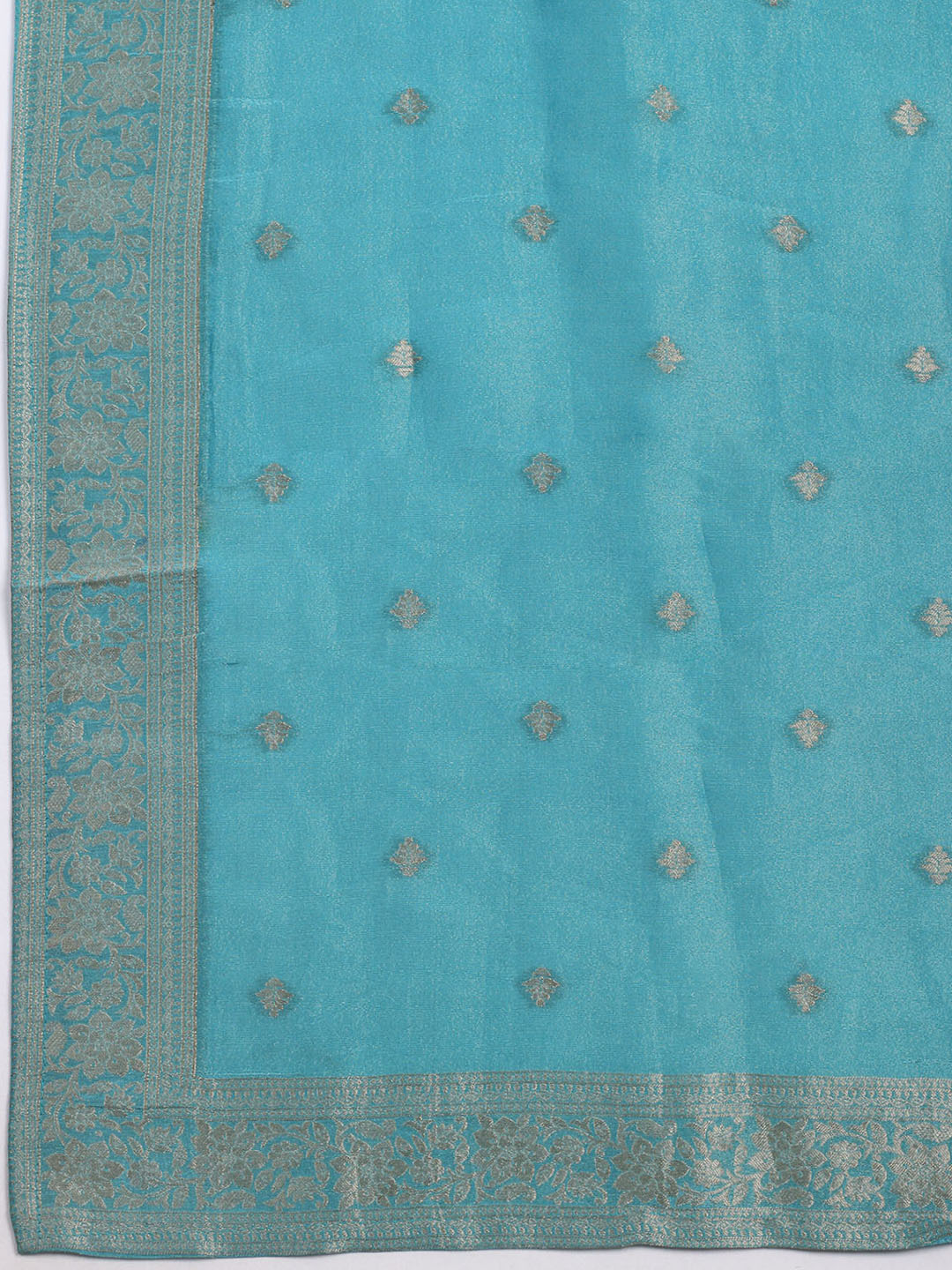 Woven Design Tissue Unstitched Suit With Dupatta