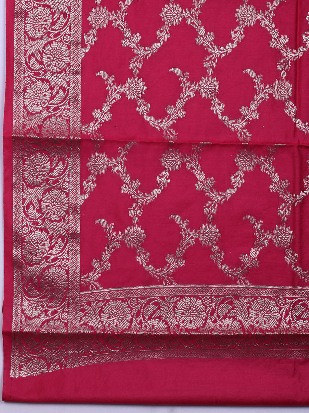 Woven Chanderi Unstitched Suit With Dupatta