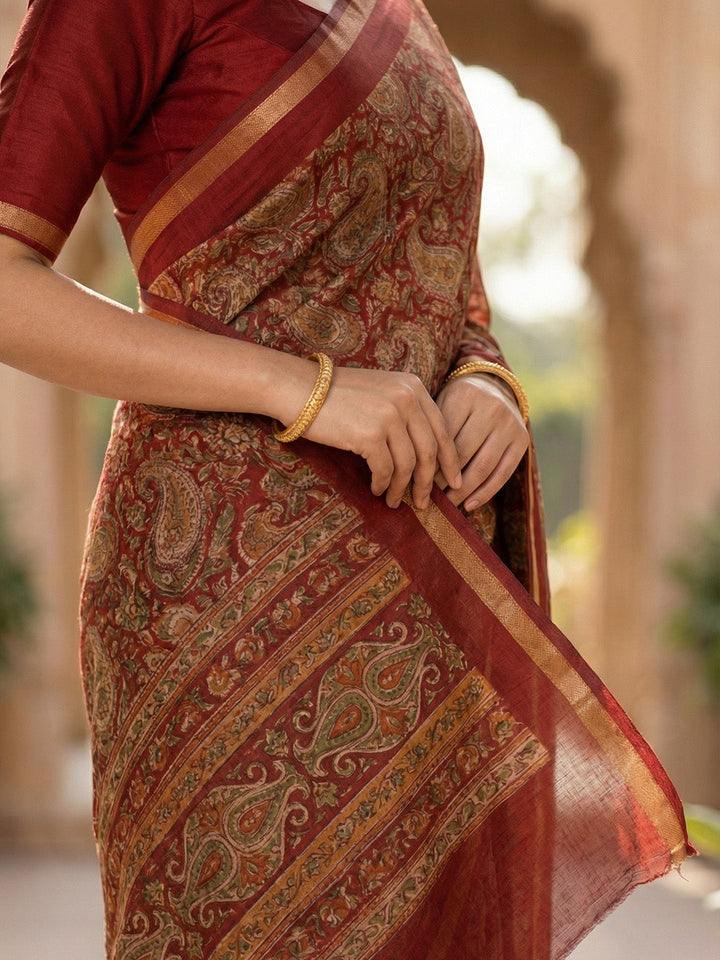 Digital Printed Art Silk Saree